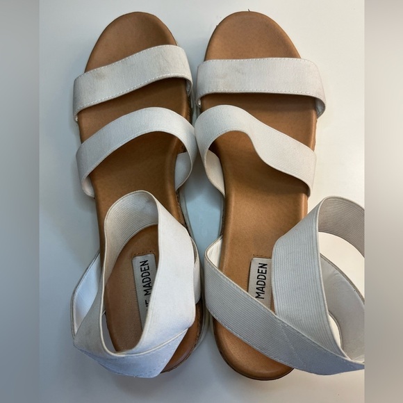 Steve Madden Women's Bandi Sandal White Platform Sandals 11M - Picture 11 of 15